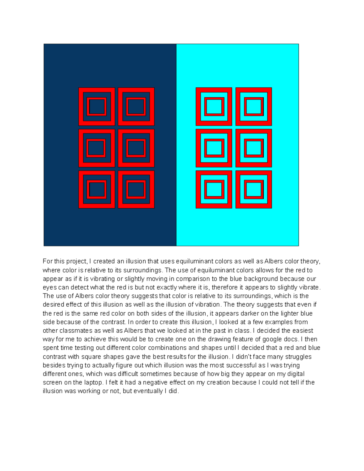 Illusion Project - For this project, I created an illusion that uses ...