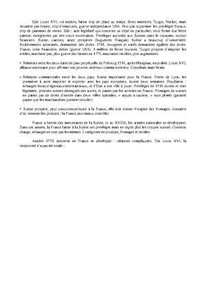 Expose Edit Louis Xvi Sur Les Privileges Suisses En France Studocu