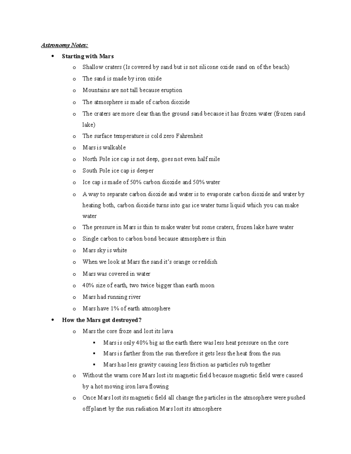 Astro notes 7 - Mars, how the mars got destroyed, how can we bring mars ...