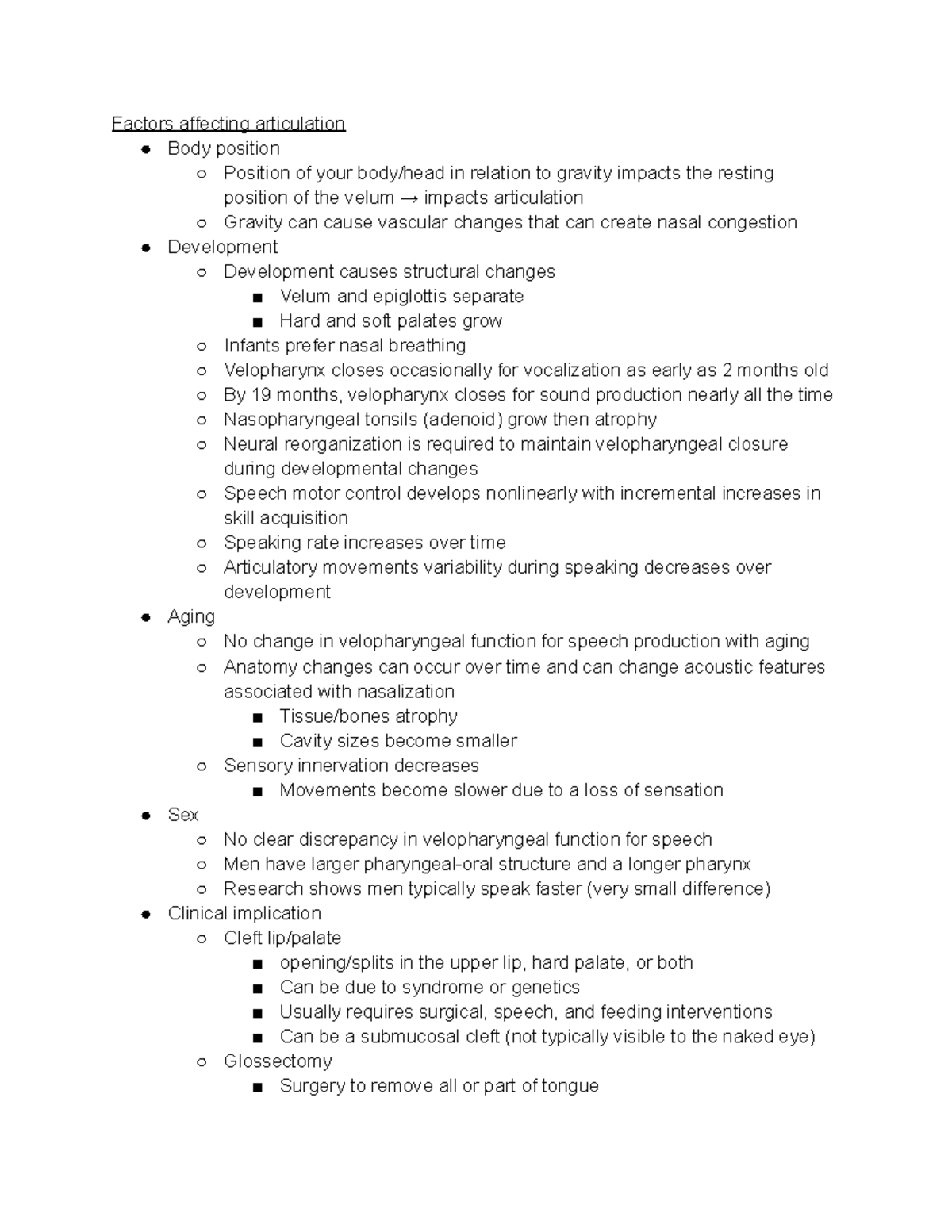 Factors related to articulation - Factors affecting articulation Body ...