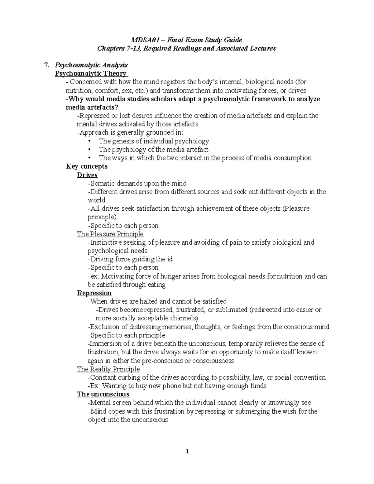 MDSA01 - Final Exam Study Guide, Fall 2020 (1) - MDSA01 – Final Exam ...