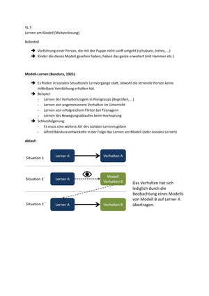Lernen am Modell - SOE200008 - Uni Wuppertal - StuDocu