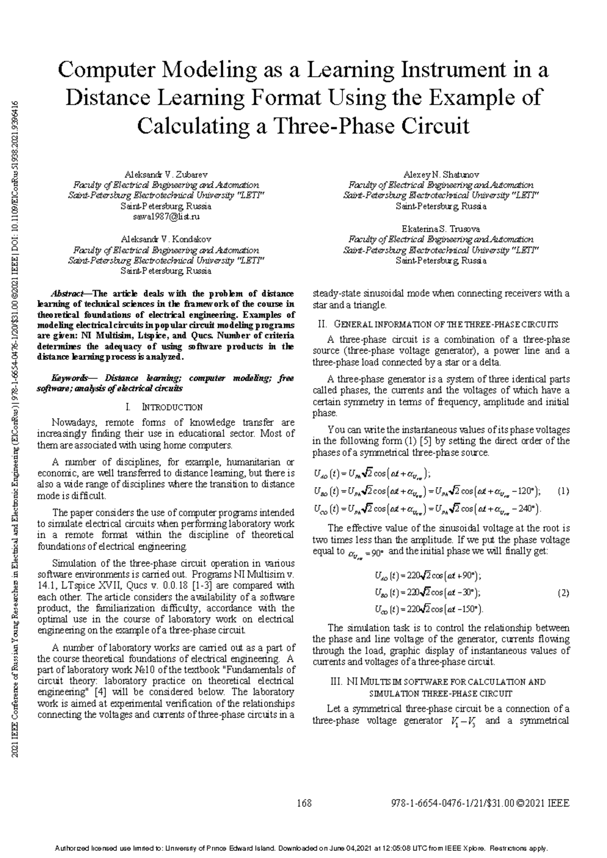 Computer Modeling as a Learning Instrument in a Distance Learning ...