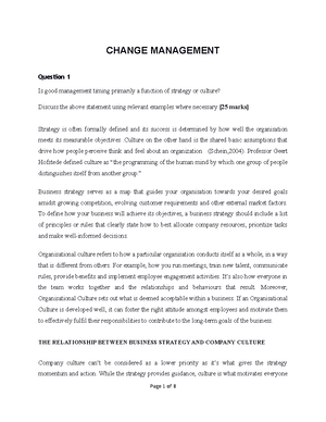 assignment on change management