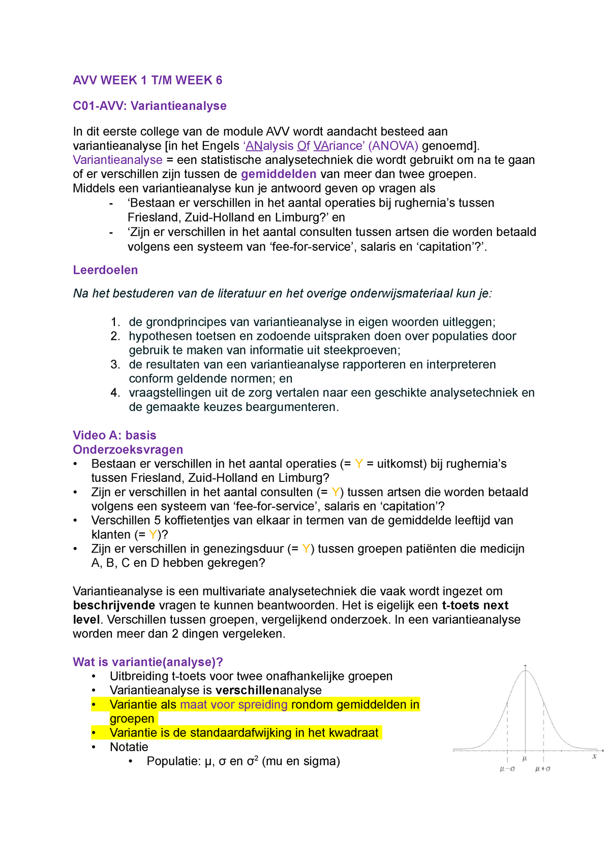 Avv Week 1 6 Incl Tg Avv Blok 6 Avv Week 1 Tm Week 6 C01 Avv Variantieanalyse In Dit 3964