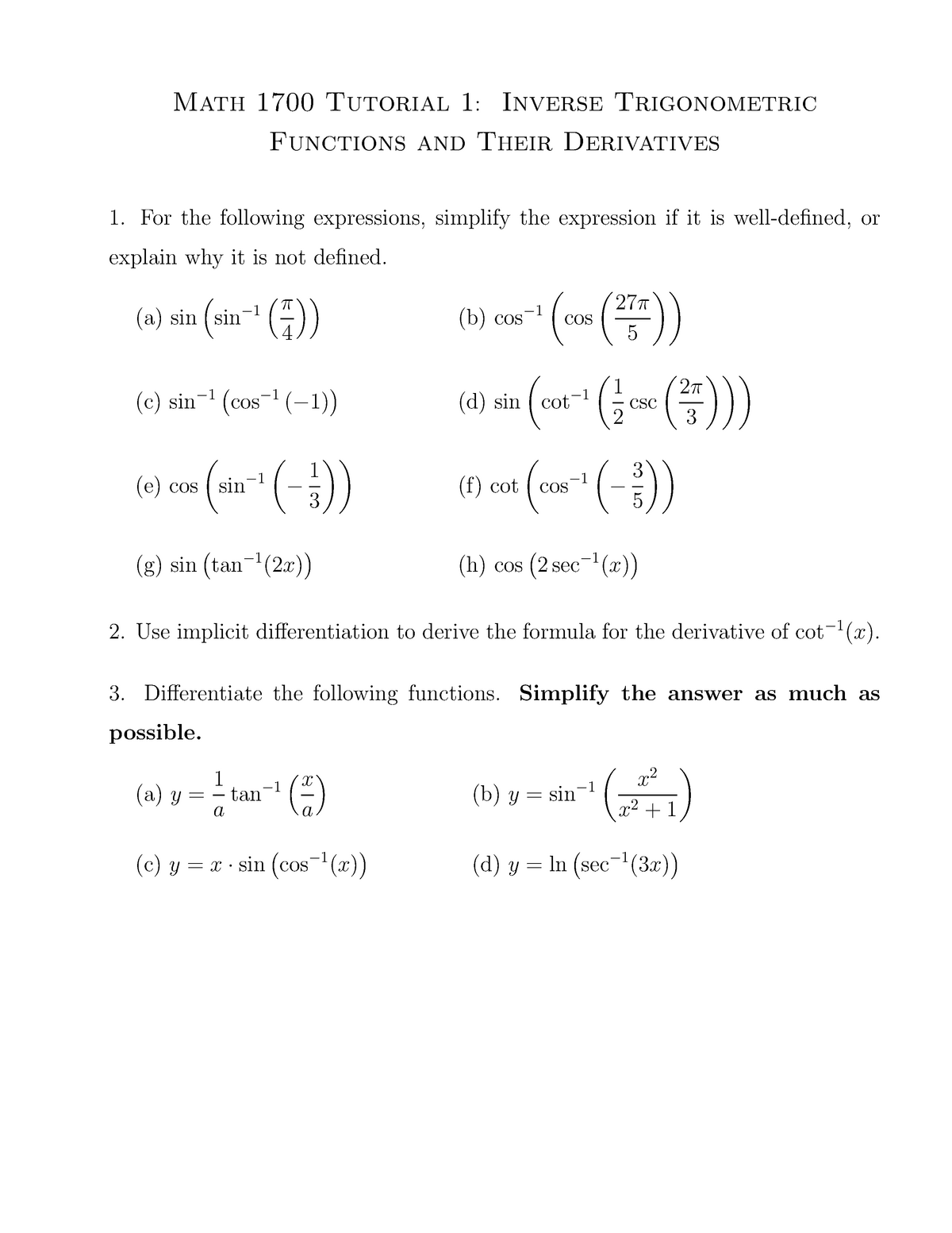 1700tutorial 1 Lab 1 Calc Studocu