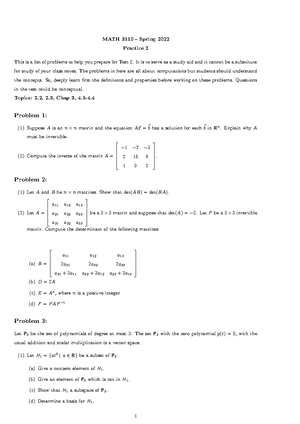 Practice 2-solutions - MATH 3110 - Spring 2022 PRACTICE 2 - SOLUTIONS ...