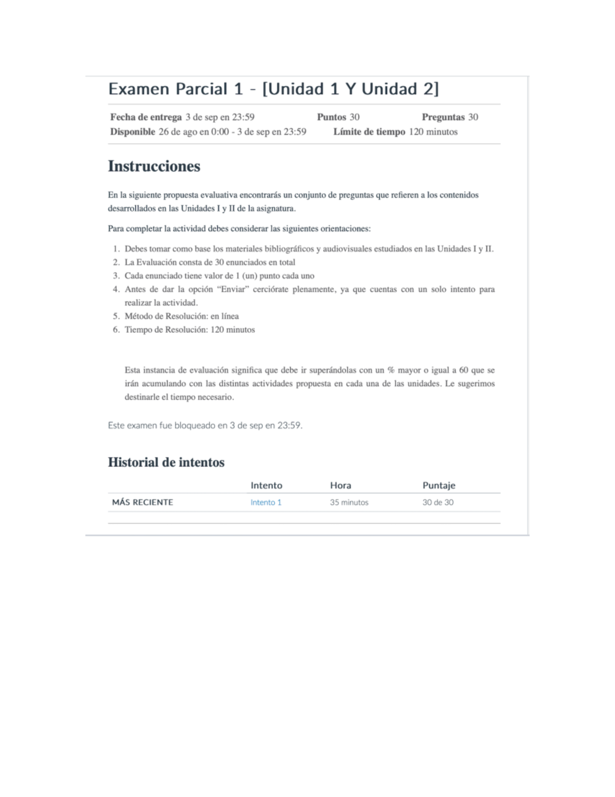 Examen Parcial Unidad I y II - Derecho de la Empresa II - Examen ...
