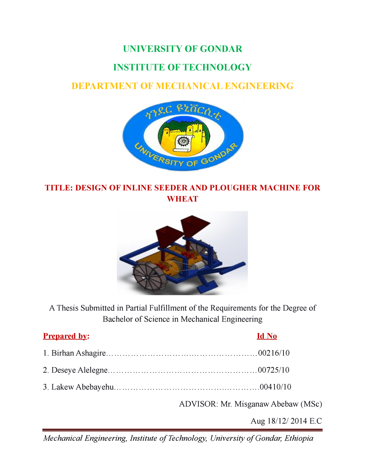 gondar university research paper