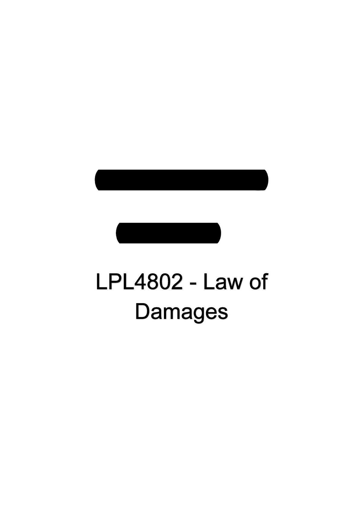 law of damages assignment 1 2022