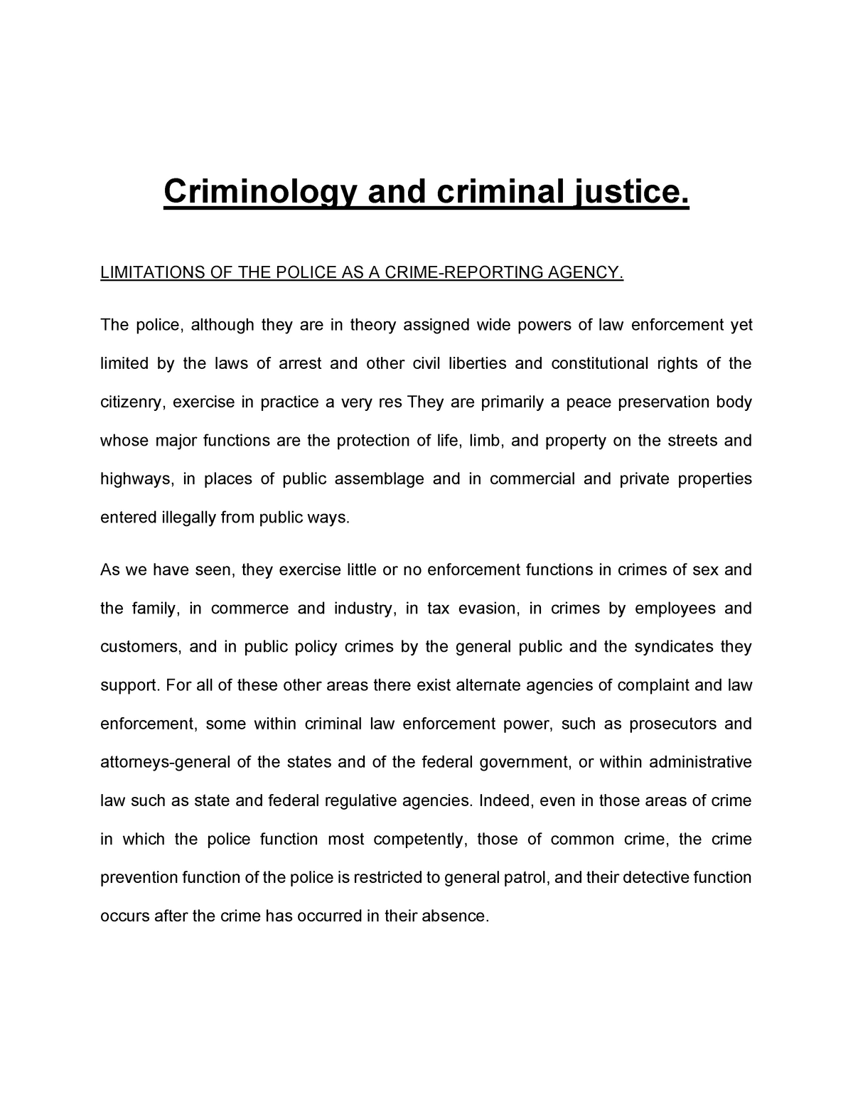 limitations of crime research