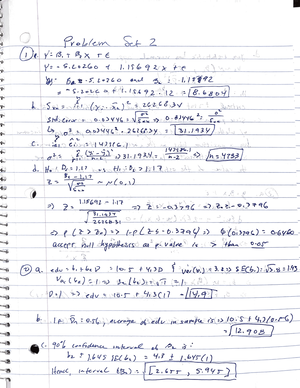 Econ 103 Problem Set 4 - Econ 103 - Studocu