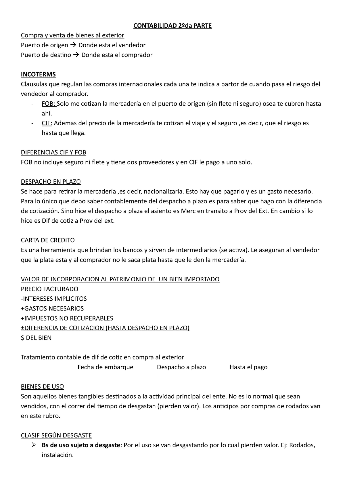 Contabilidad Basica - CONTABILIDAD 2ºda PARTE Compra y venta de bienes al  exterior Puerto de origen - StuDocu