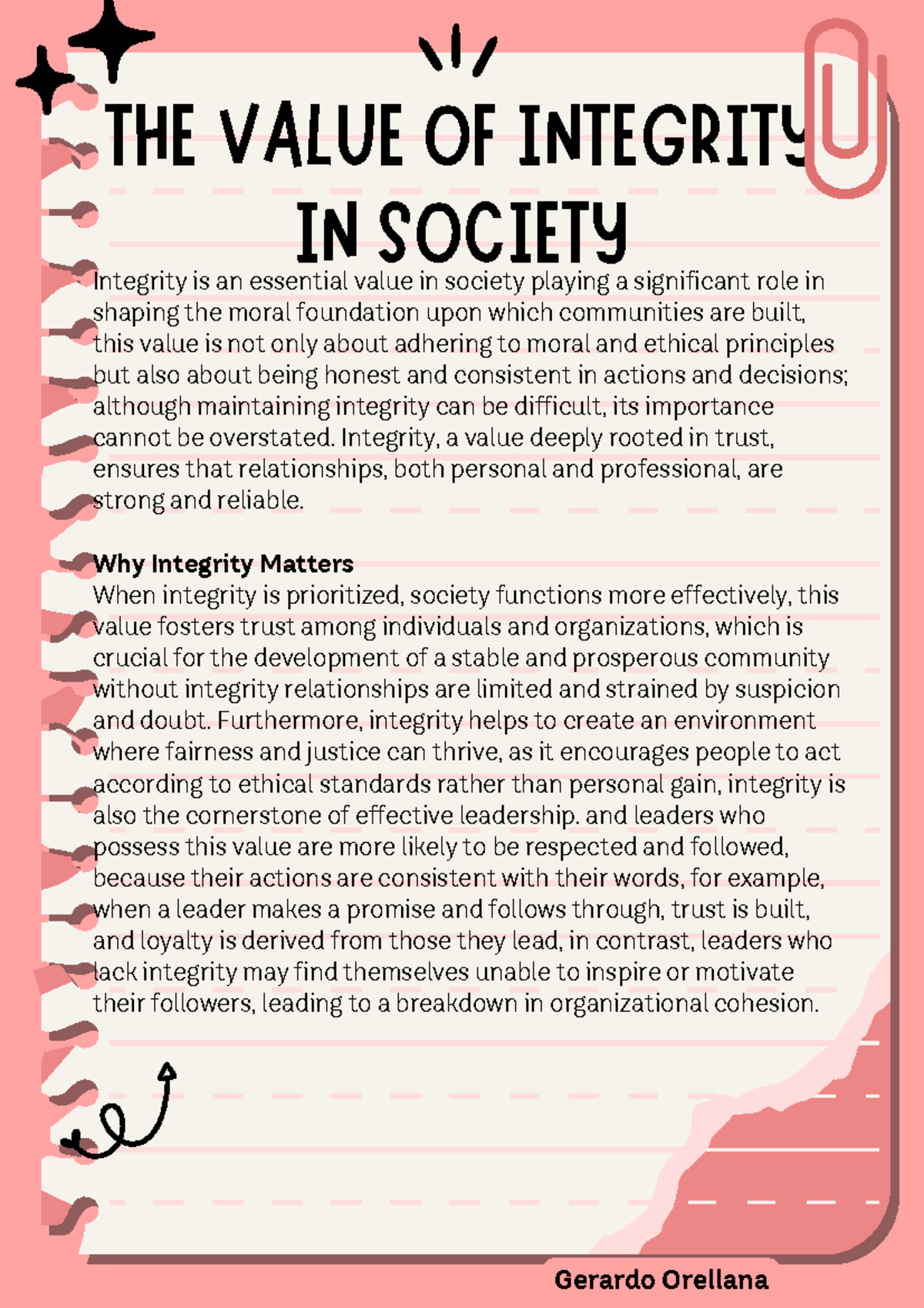 Portafolio ADV6 - si es asi - THE VALUE OF INTEGRITY IN SOCIETY ...