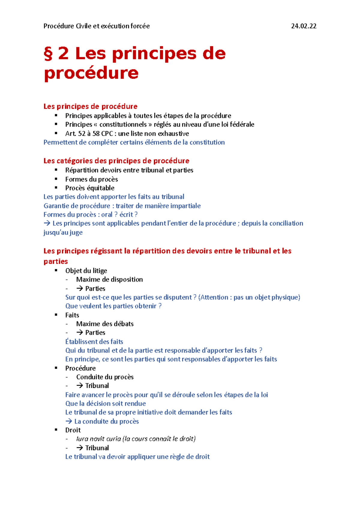 § 2 Les principes de procédure PC 24 - § 2 Les principes de procédure ...