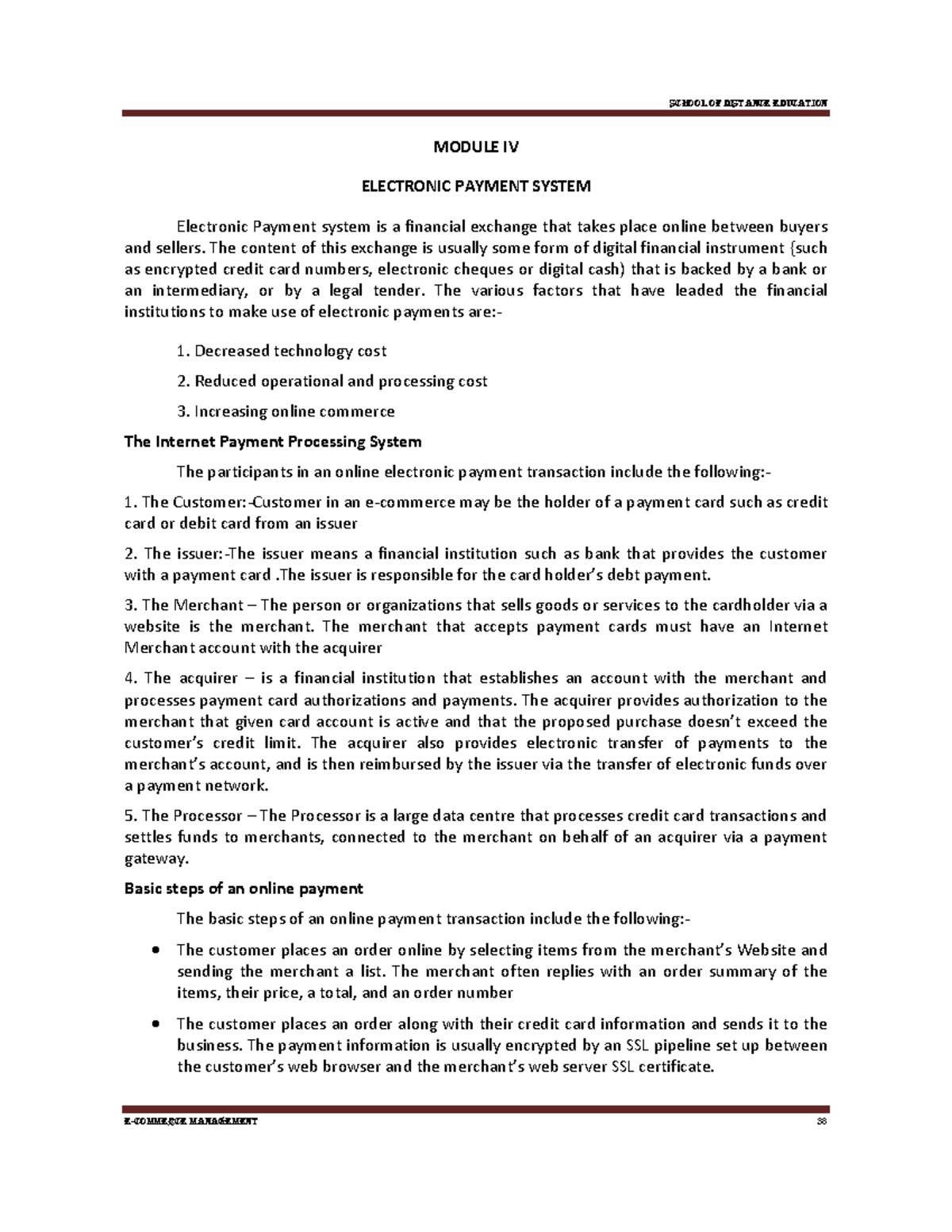 Ch 4 Electronic Payment System - MODULE IV ELECTRONIC PAYMENT SYSTEM ...