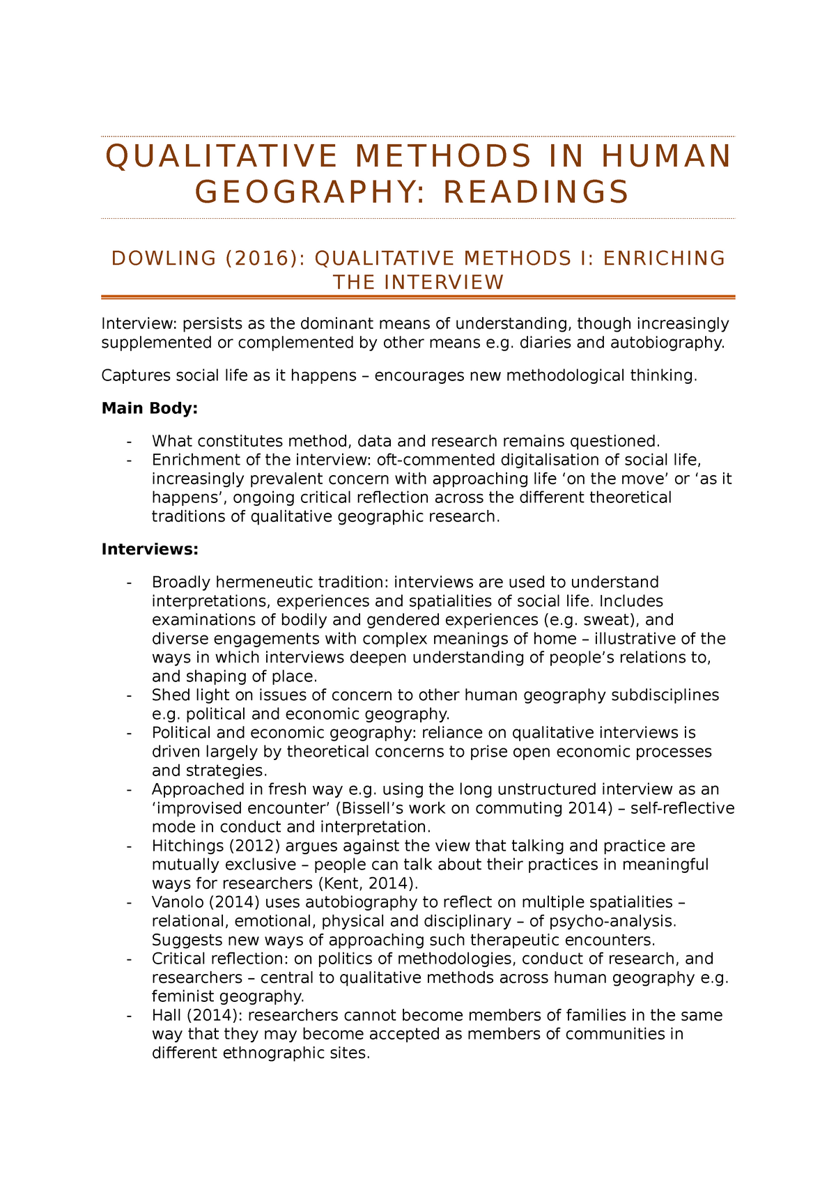 qualitative research methods in human geography 2005