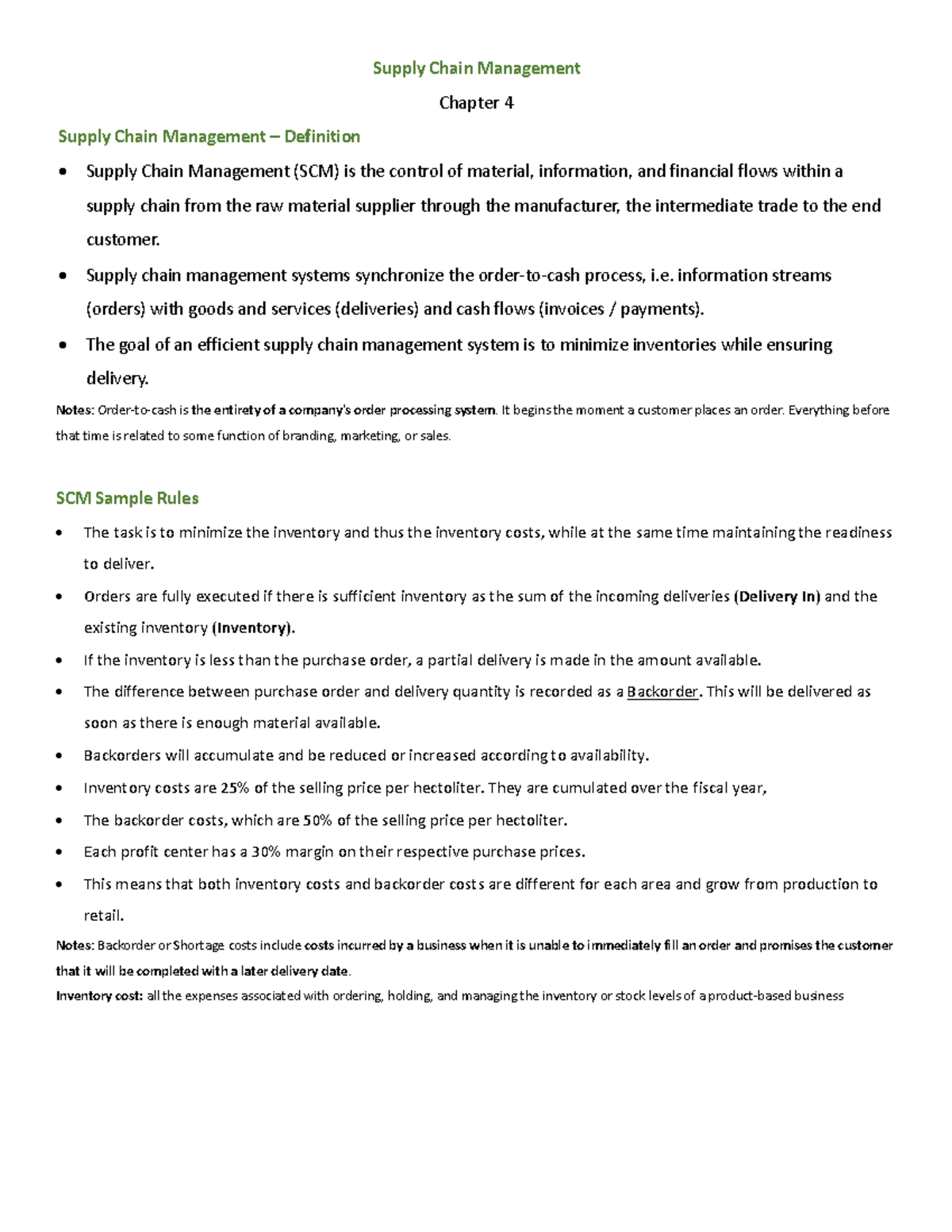 Ch4 - ch4 bce - Supply Chain Management Chapter 4 Supply Chain ...