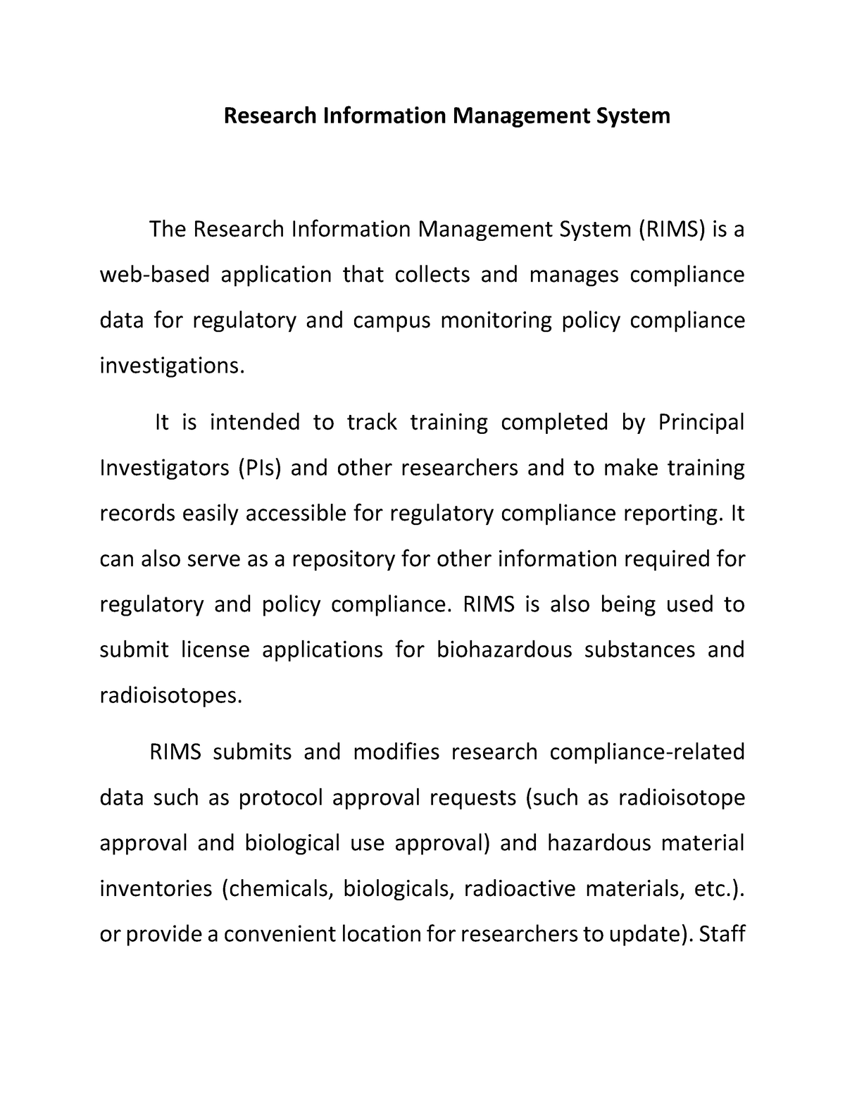 research on information management system