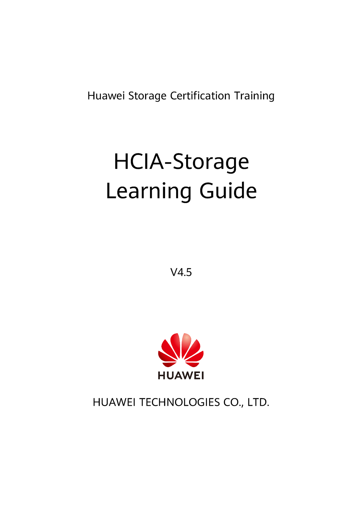 HCIA Storage V4 5 Learning Guide - Huawei Storage Certification ...