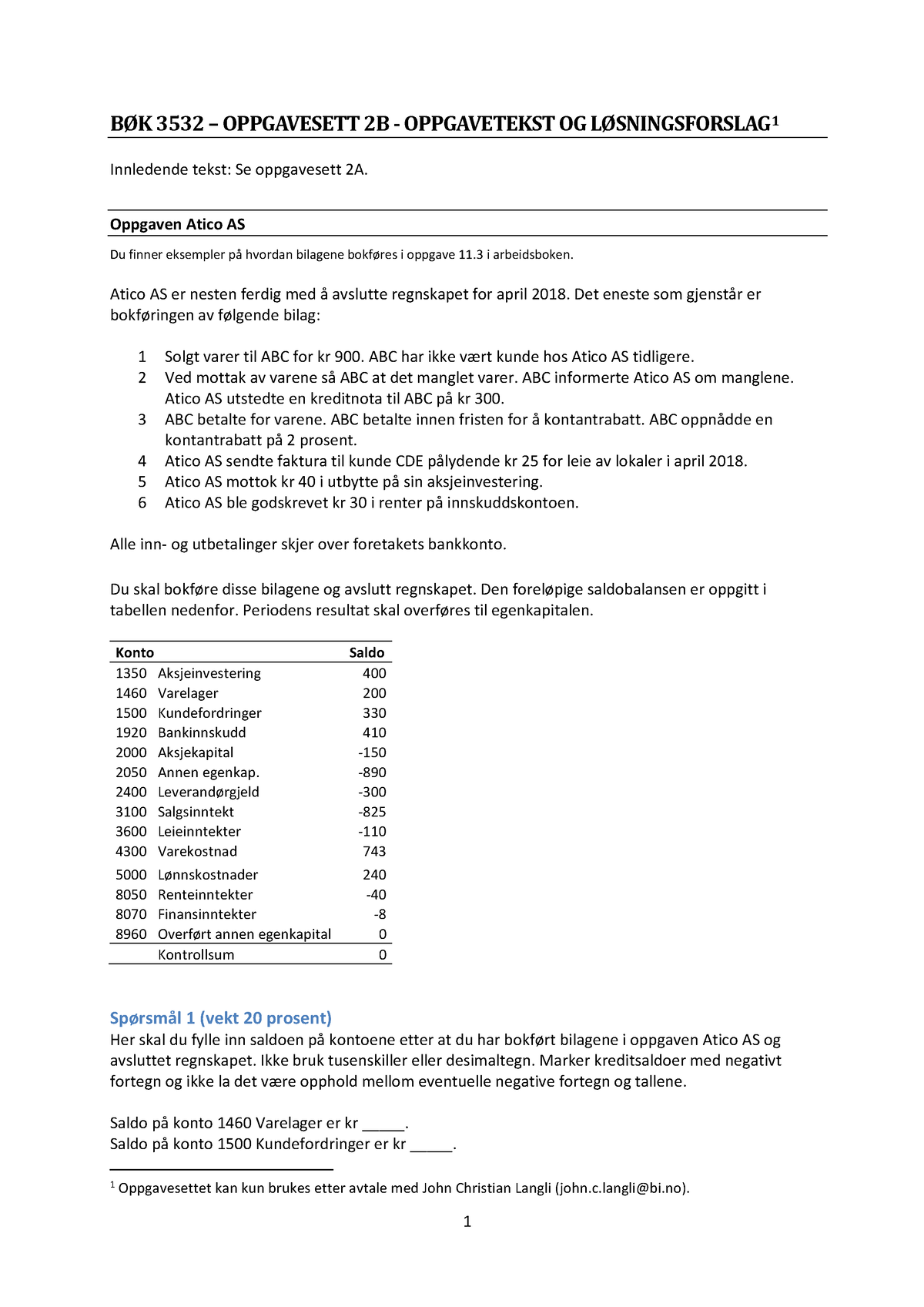 Oppgave Sett 2B - Kap. 1-12 - BØK 3532 – OPPGAVESETT 2B - OPPGAVETEKST ...