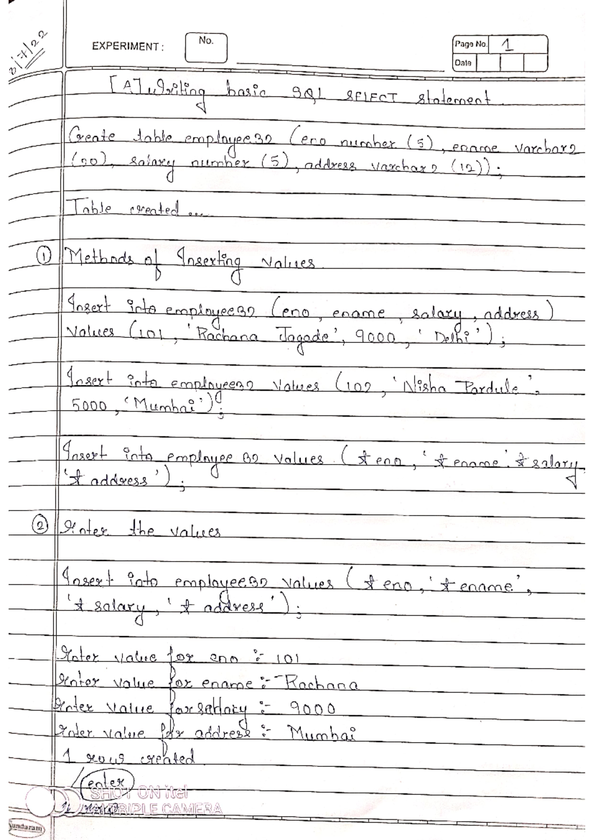 DBMS 1,2 - data base notes - Database Systems - Studocu