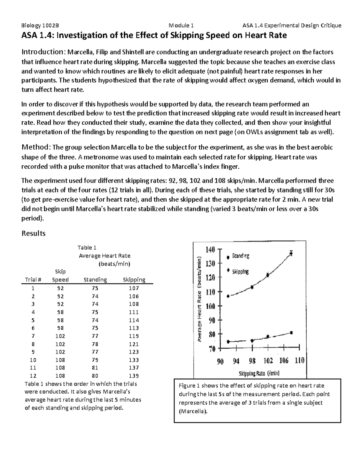 ASA 1.4 Module 1WA - lab - Biology 1002B Module 1 ASA 1 Experimental ...