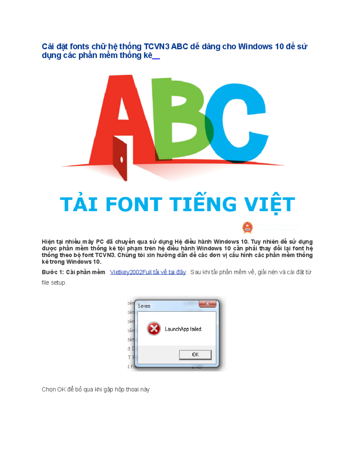 Cài đặt fonts chữ hệ thống TCVN3 ABC cho Windows 10 - Cài đặt fonts chữ ...