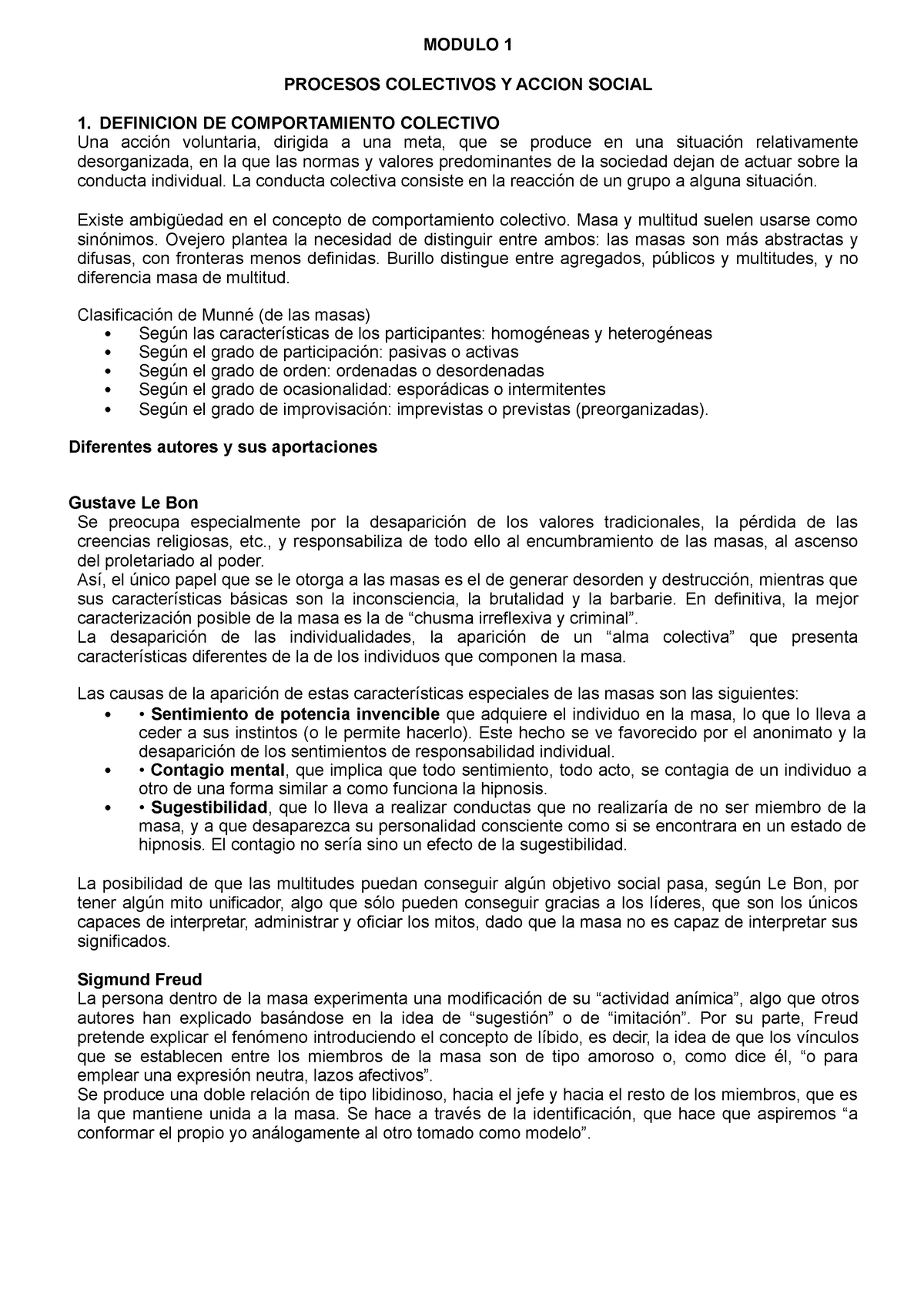 Acción Colectiva Resumen 2 - MODULO 1 PROCESOS COLECTIVOS Y ACCION ...