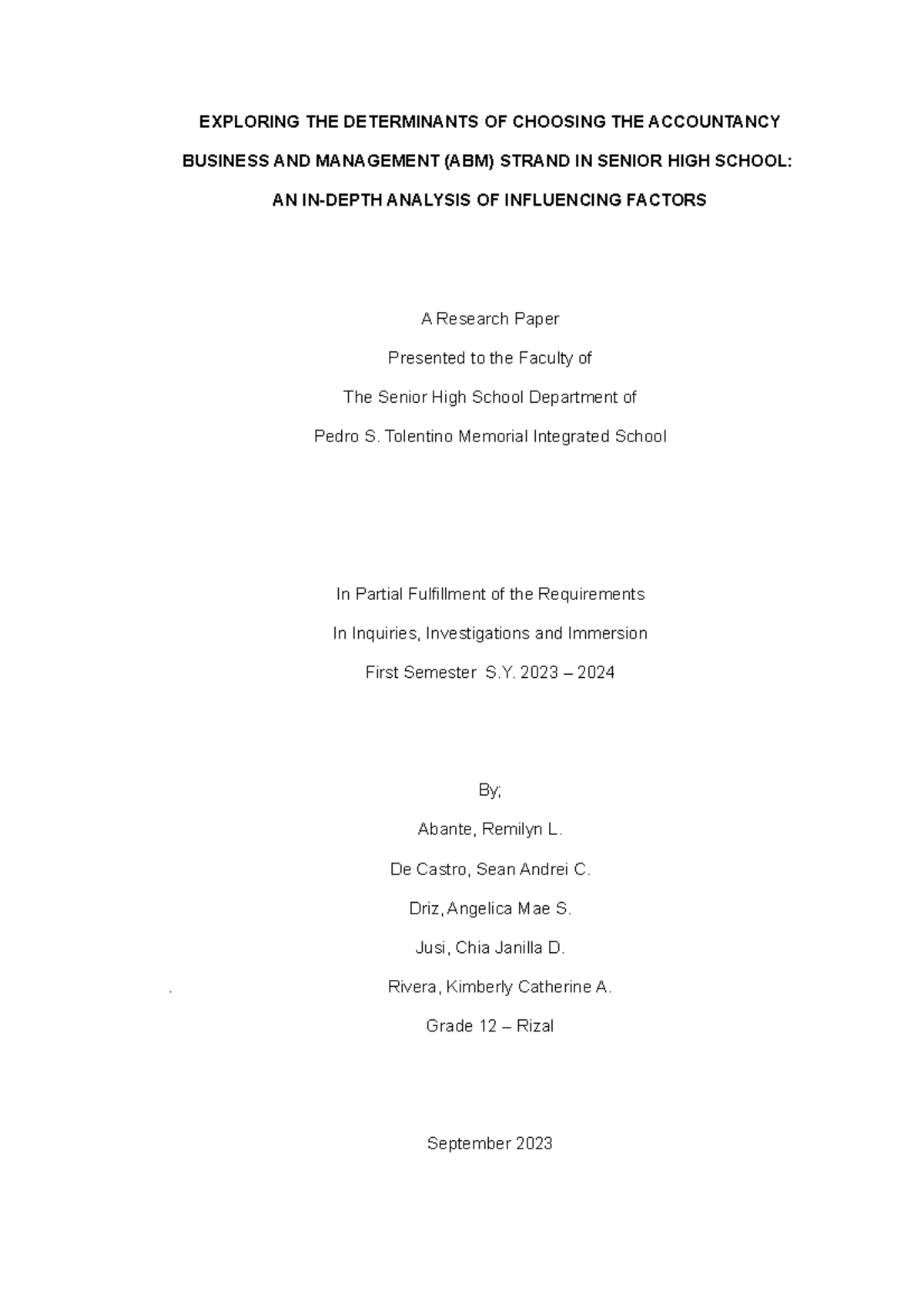 Chapter-1 - mnb - EXPLORING THE DETERMINANTS OF CHOOSING THE ...