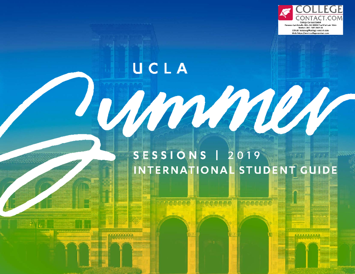 Ucla Bro International - INTERNATIONAL STUDENT GUIDE 2019 WELCOME TO ...