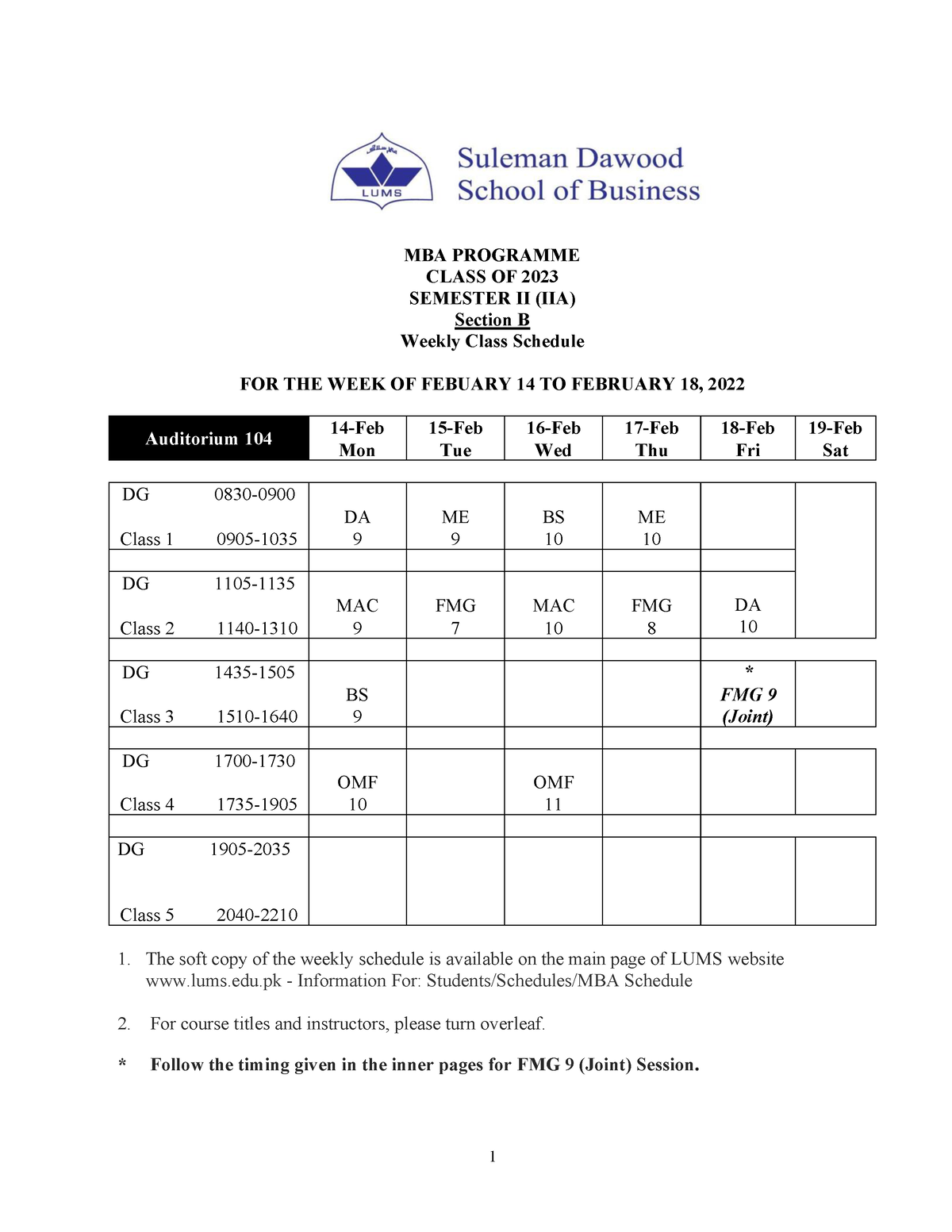 mba-2023-weekly-schedule-mba-programme-class-of-2023-semester-ii-iia