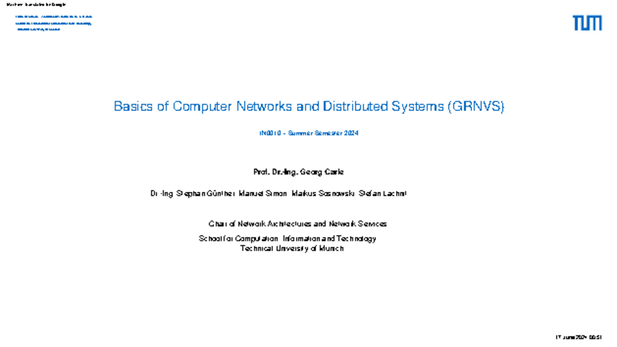 Slides chap 4 eng - Basics of Computer Networks and Distributed Systems ...