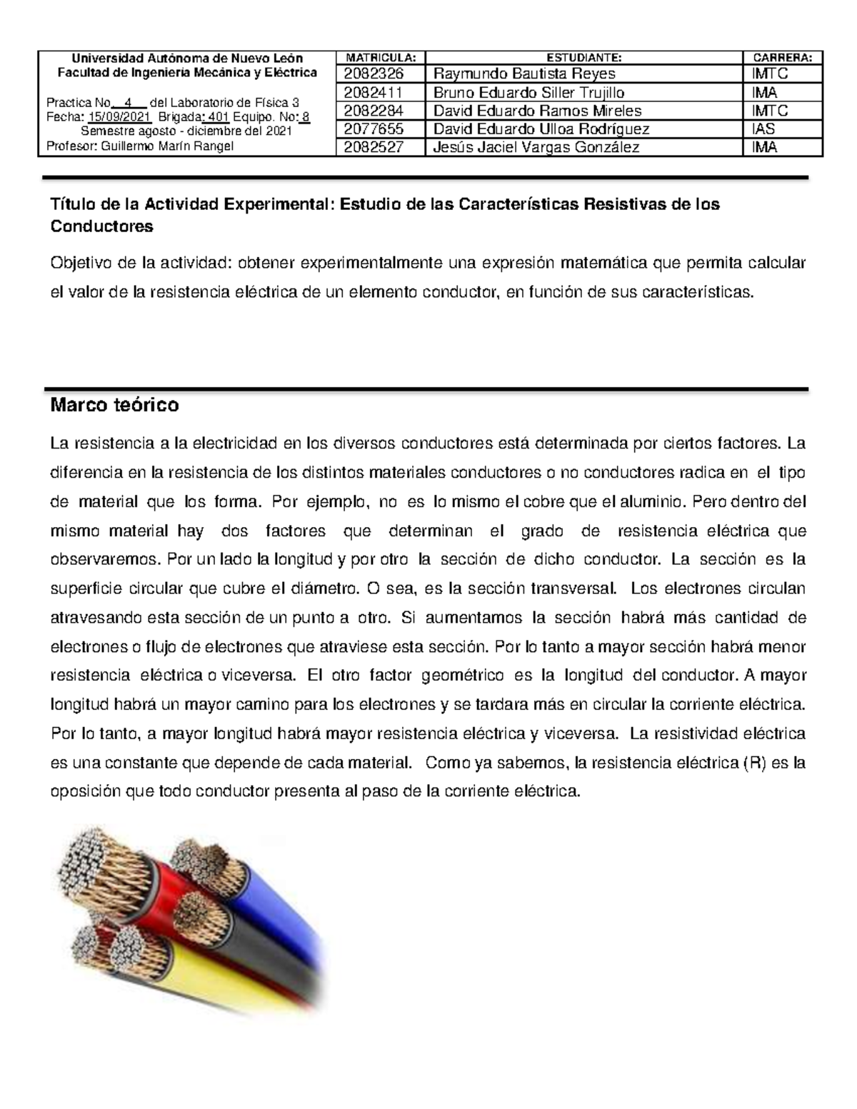 Equipo 8 practica 4 Laboratorio de fisica 3 - Universidad Autónoma de ...