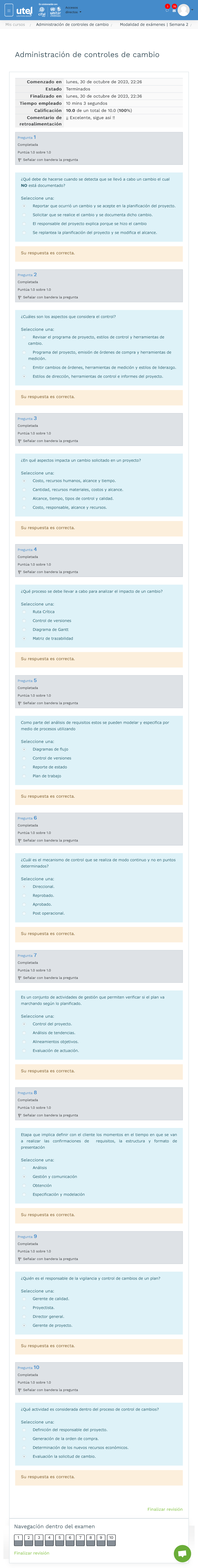 Administracion De Controles De Cambio - Modalidad De Exámenes Semana 2 ...