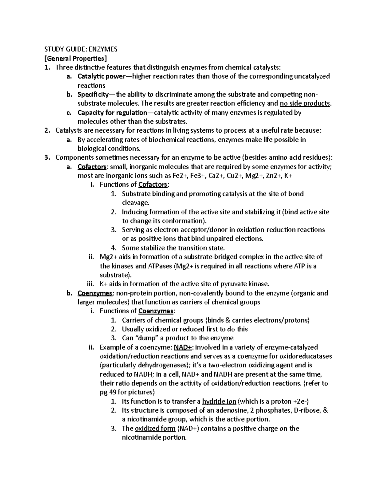 EXAM I Study Guide - This Is A Compilation Of Lecture Notes And ...