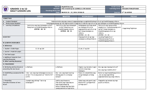 DLL MTB 3 Q3 W8 - the - GRADES 1 to 12 DAILY LESSON LOG School: Grade ...