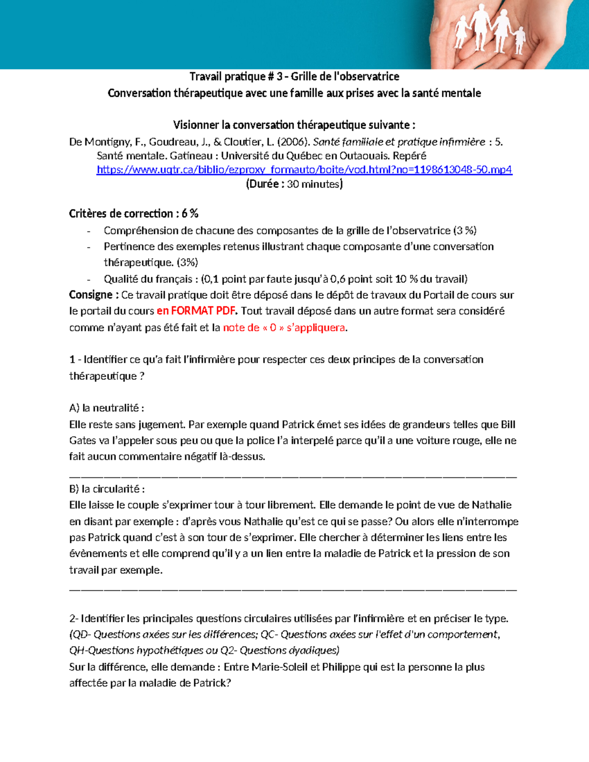 TP#3-Grille de l'observatrice - Travail pratique # 3 - Grille de l ...
