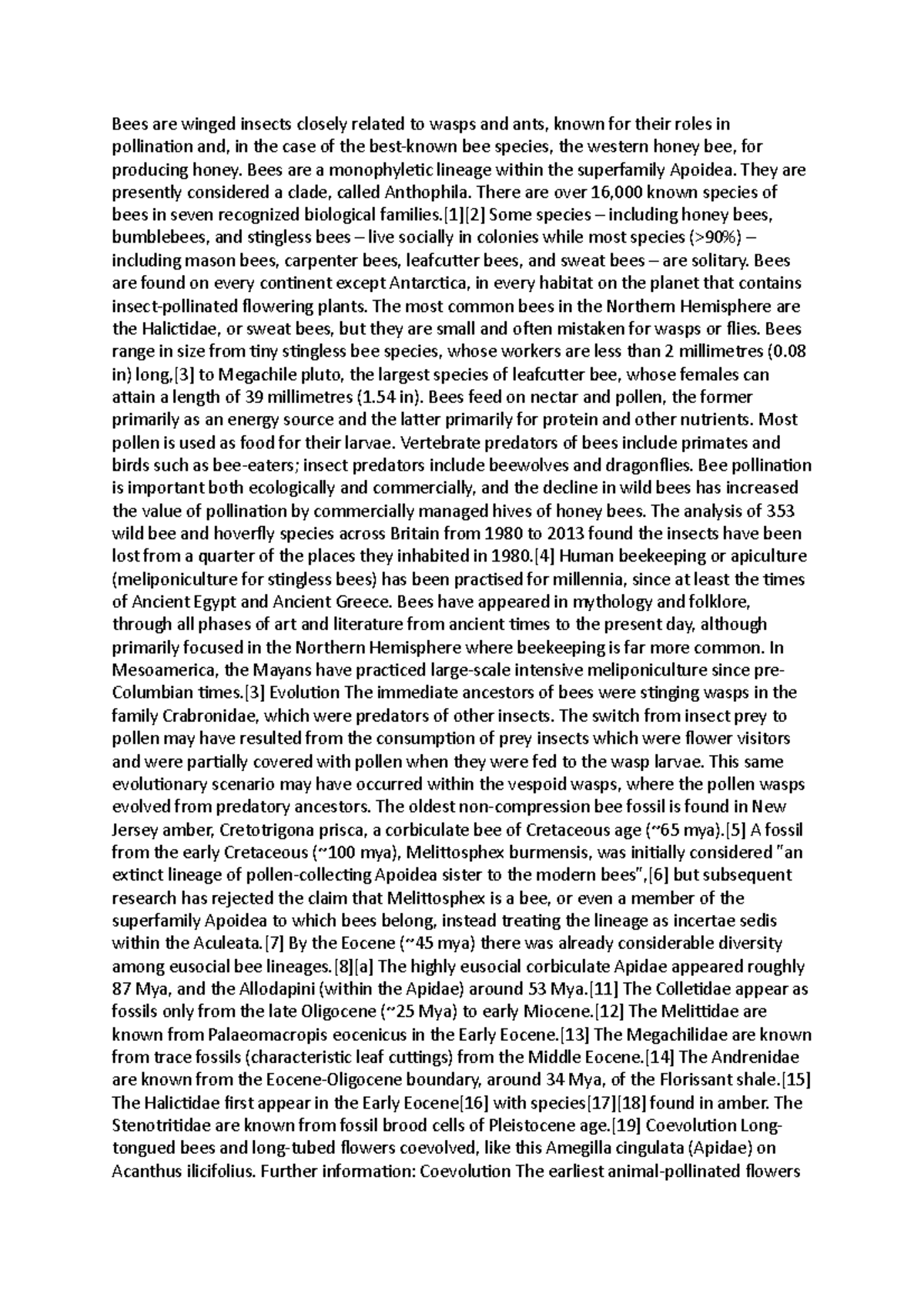 bees-summary-bees-are-winged-insects-closely-related-to-wasps-and