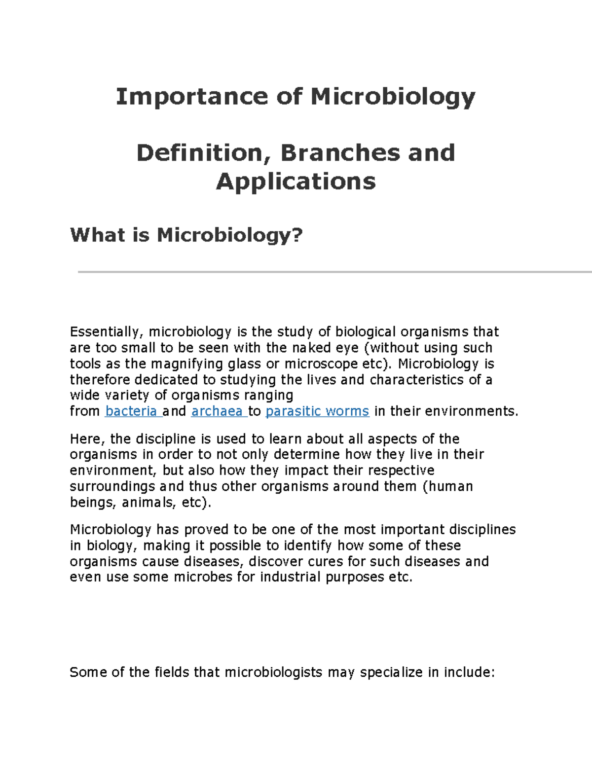 What Are The Terms Used In Microbiology