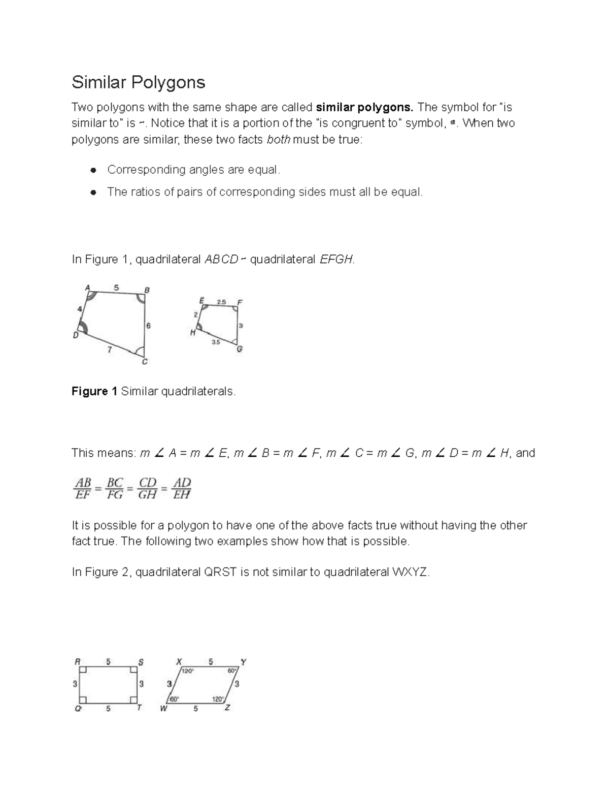 Similar Polygons - Similar Polygons Two polygons with the same shape ...