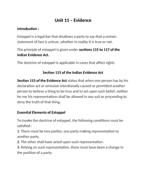 Unit 4 - Evidence - Unit 4 – Evidence INTRODUCTION : Section 32 And The ...