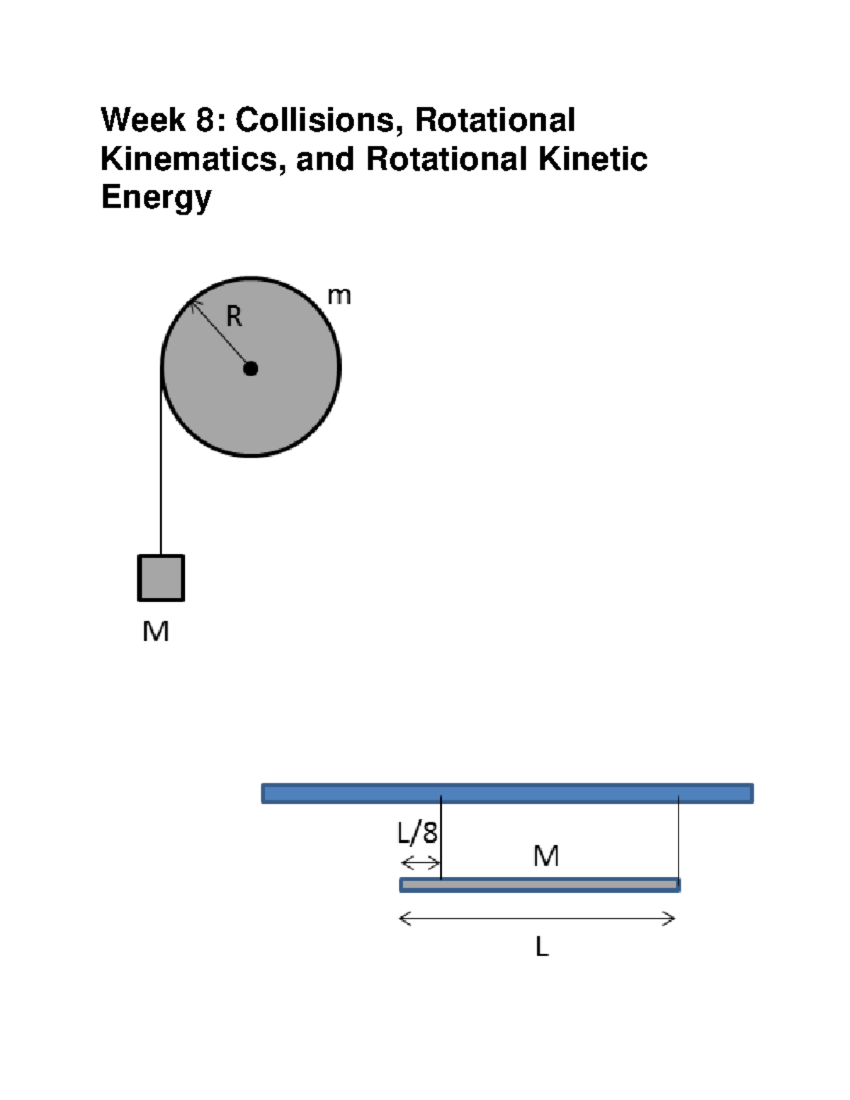Discussion 8 - Week 8: Collisions, Rotational Kinematics, and ...