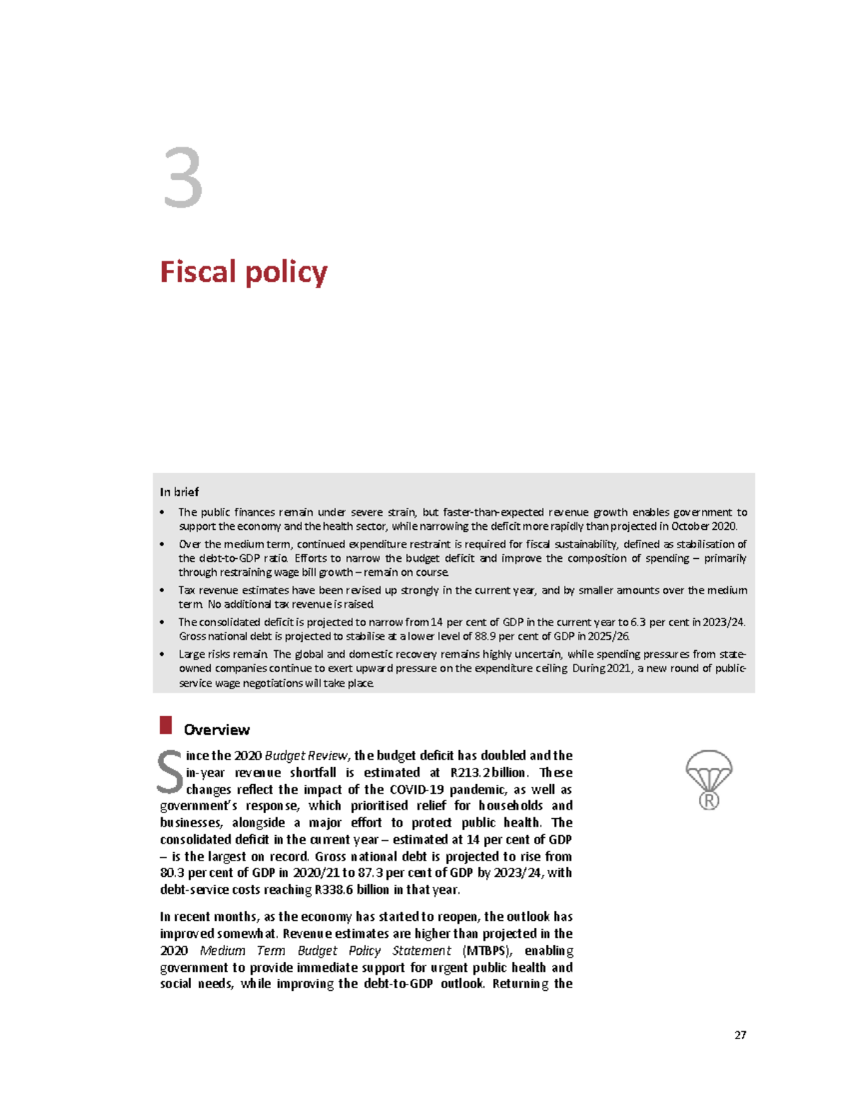 Chapter 3 - cahpter 3 - 3 Fiscal policy In brief ####### The public ...