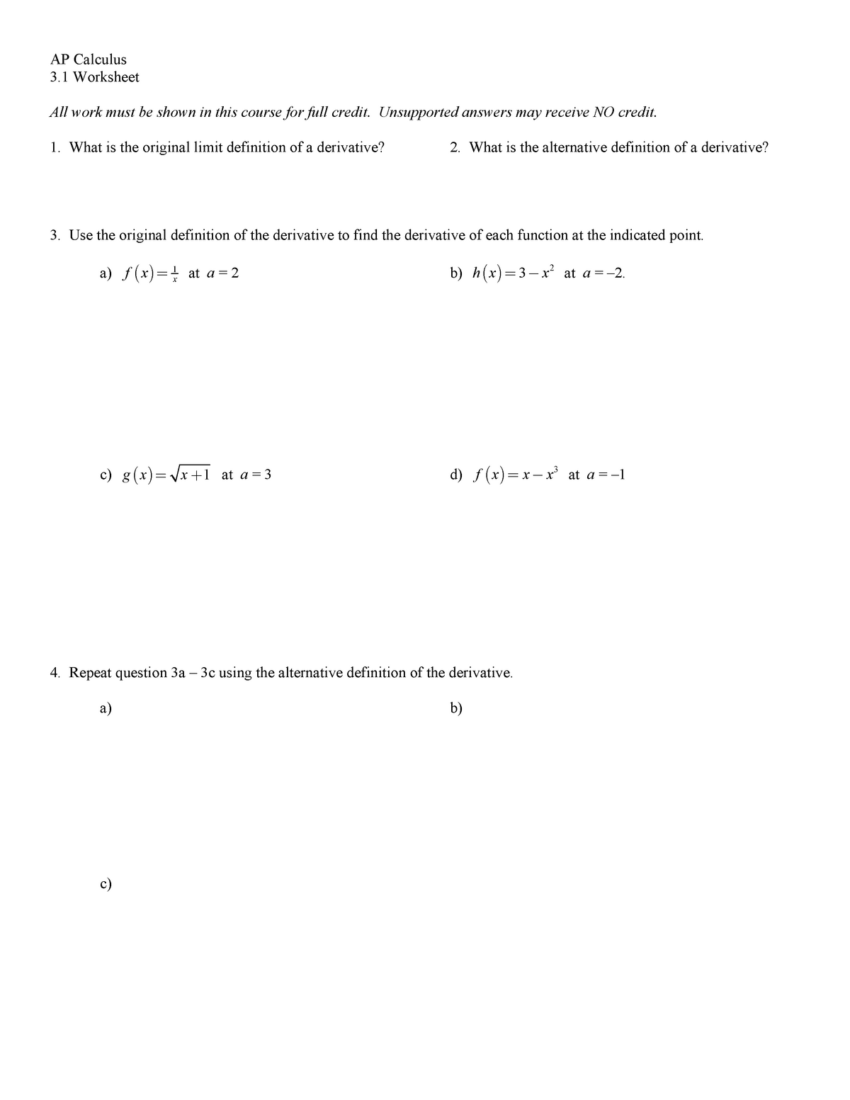 Calc Chapter 3 1 3 5 Review Studocu