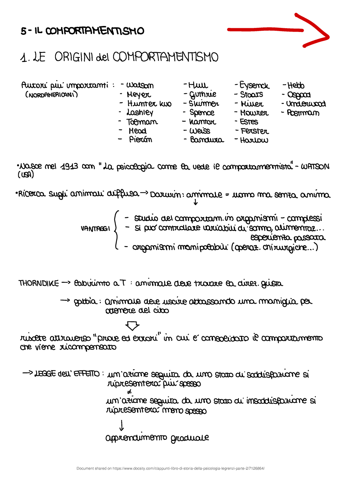 Storia Della Psicologia Legrenzi 5 6 5 Il Comportamentismo → 1 Le Origini Del 8010