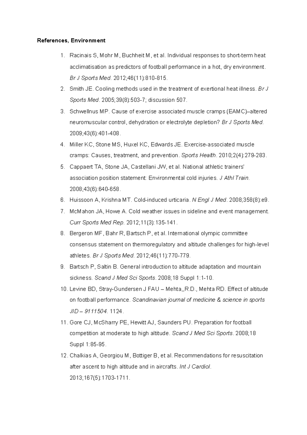 References - DOCUMENTO DE REFERENCIAS - References, Environment ...
