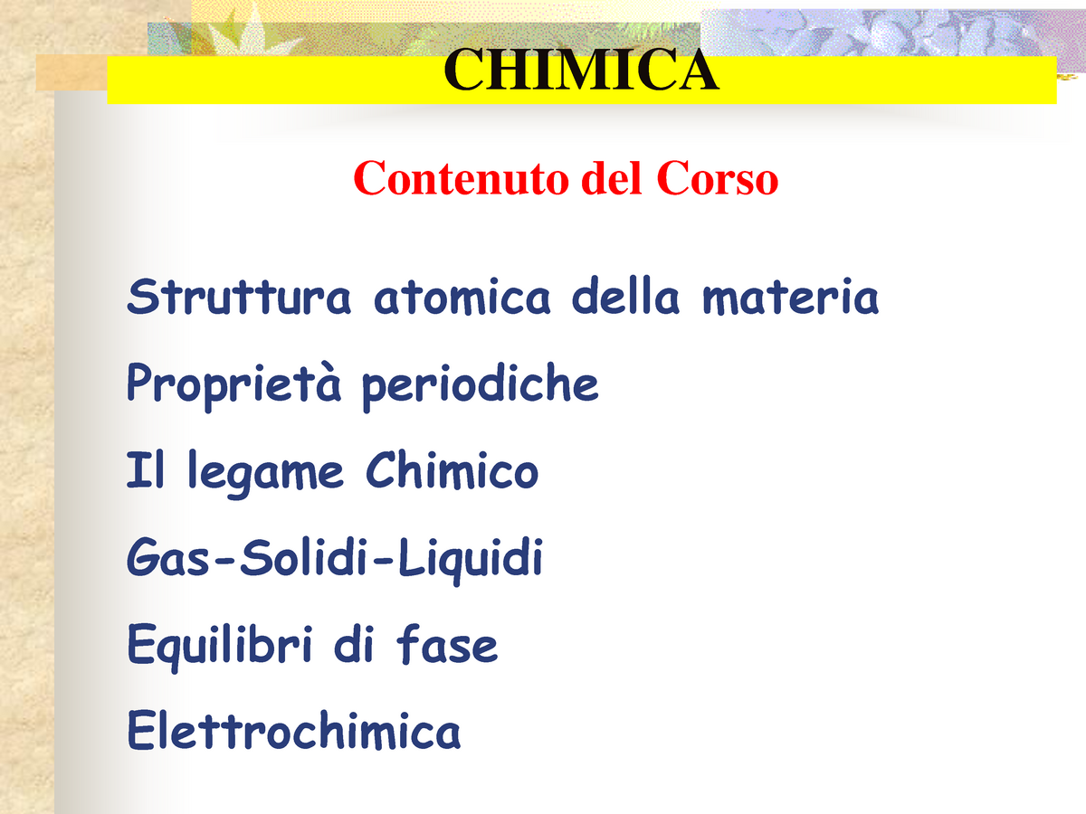 Appunti Su Struttura Atomica Della Materia Propriet Periodiche Il Legame Chimico Gas Solidi