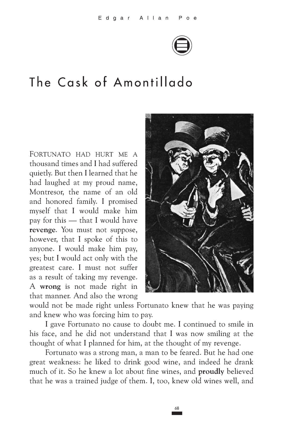 a thesis for the cask of amontillado