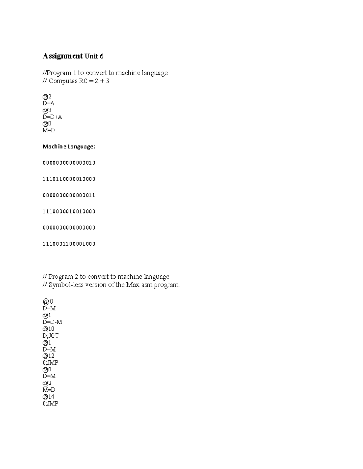 cs 1104 assignment unit 8